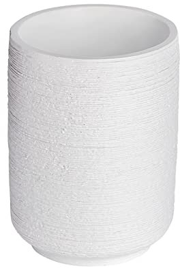 WENKO Gobelet Goa Neo Blanc - Porte-Brosse à Dents pour la Brosse à Dents et Le Dentifrice, Polyrésine, 7 x 10 x 7 cm, Blanc