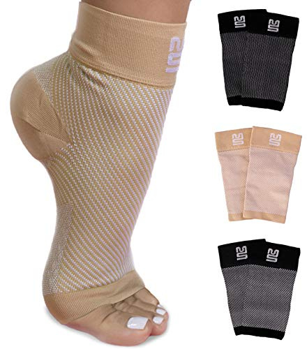 Modetro Sports Ankle Support for Men and Women - 1 Pack Plantar Fasciitis Socks - Ankle Brace Sleeve for Ligament Damage, Sprained Ankle, Running