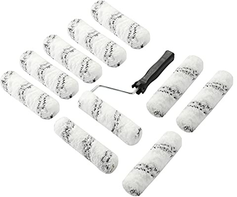 Paint Roller 6 Inch 3/4 in Roller Naps,High-Density Microfiber Mini Roller with Frame,11 Piece Small Paint Roller Tool Kit for Oil and Water Based Paints, House Painting Supplies & DIY Craft Use