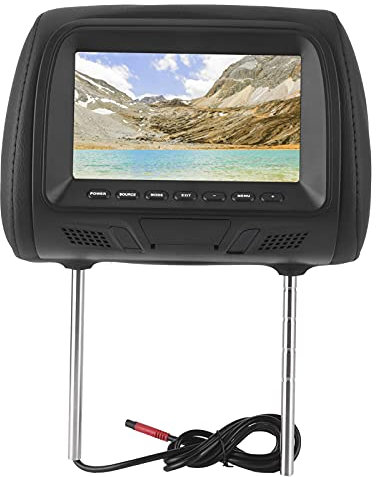 Keenso Lecteur Multimédia MP5 de Voiture, 7 Pouces Siège Auto Arrière Lecteur MP5 DVD Appui-tête Moniteur Audio Stéréo HD écran LCD avec Amplificateur USB Bluetooth Équipement audiovisuel embarqué