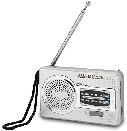 AM FM Radio, Tragbares Handradio mit Eingebautem Lautsprecher, Batteriebetriebenes Taschen-Transistorradio, Notfallradio, um Nachrichten in Echtzeit zu Erhalten, für Reisen zu Hause Im Freien