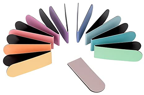 Ideen mit Herz Lesezeichen-Clips | magnetisch | 2cm breit | 6cm lang | bunt | 10 Stück