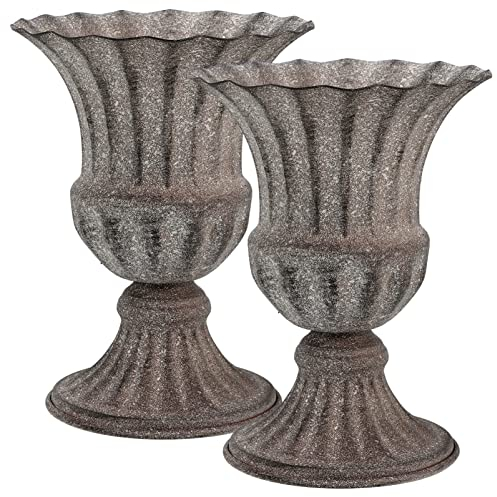 Gatuida 2st Friedhof Gedenk Vase Kreative Vintage Urnenpflanzer Urnenvasen Für Tafelaufsätze Sockel-blumentopf Hochzeitsblumentöpfe Friedhofsblumenvase Wasserkocher Draussen Eisen