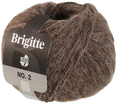 LANA GROSSA Brigitte Nr.2 | Edle Netzgarnstruktur aus Alpaka und Baumwolle | Handstrickgarn aus 47% Alpaka, 45% Baumwolle & 8% Schurwolle | 50g Wolle zum Stricken & Häkeln | 140m Garn FB 60