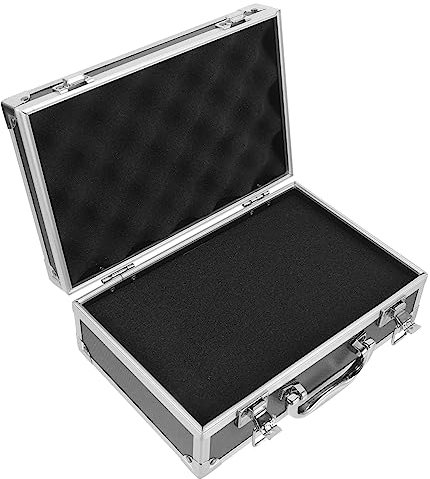 WOONEKY Boîte à Outils Portable en Alliage D'aluminium Mallette Légère Poignée Ergonomique Organisateur pour Outils de Dépannage Petite Capacité 25,5x16,5x9,5 Cm Usage Quotidien