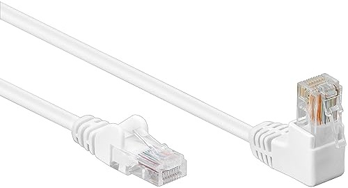 electrosmart 10m White CAT6 Ethernet Network Cable with 90 Degree Right Angled RJ45 Connector CAT 6