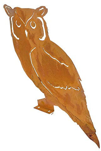 BESPORTBLE 1Stk Eiserne Eule Tiergarten Eulenskulptur Rasenpfähle Ornament schilder Einsteckstange aus Metall Gartendekorationen der Vogel Statue Holzstapel schmücken Kolben