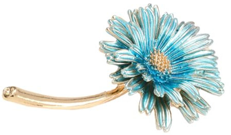 Blaue Blumen Brosche aus Legierung, Gänseblümchen Design