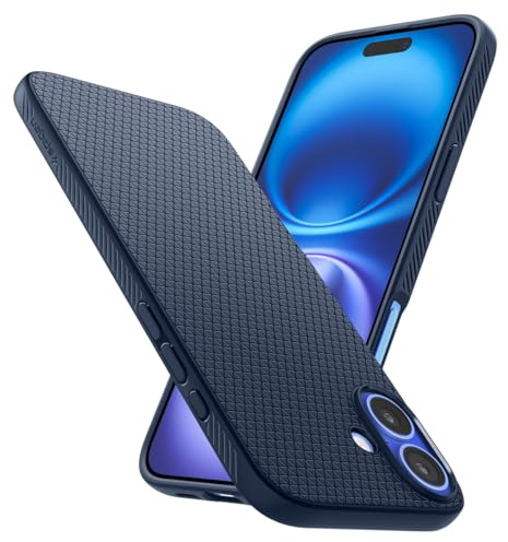 Spigen Liquid Air Case Compatible with iPhone 16 - Navy Blue