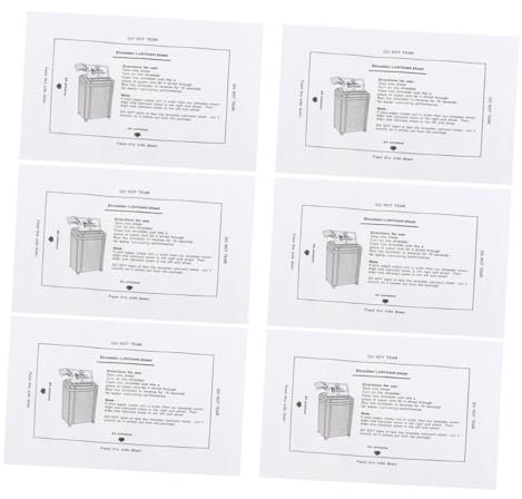 JEWEDECO 8stücke Teiliges Schmieröl-Paket Für Aktenvernichter Tragbare Ölpapiere Zur Pflege Von Schredderklingen Für Optimale Leistung Und Einfache Handhabung Im Büro Und Zuhause