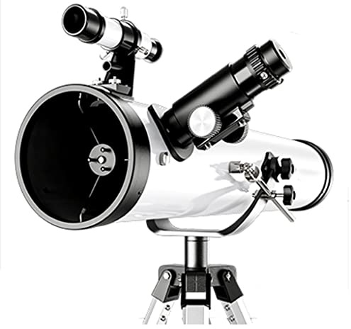 Teleskope für die Astronomie, 700 mm Brennweite, astronomisches Teleskop, einstellbar, ideales Teleskop für Anfänger, Kinder und Erwachsene mit Stativ und Telefonhalterung, gut (Schwarz A) (Vit E