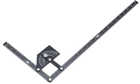 Winkelmesser, Winkelmesser aus Edelstahl, Lineal, Winkelmesswerkzeug für den Holzbau, Leichtes, Kompaktes Design für den Praktischen Einsatz bei Verschiedenen Gelegenheiten, 0