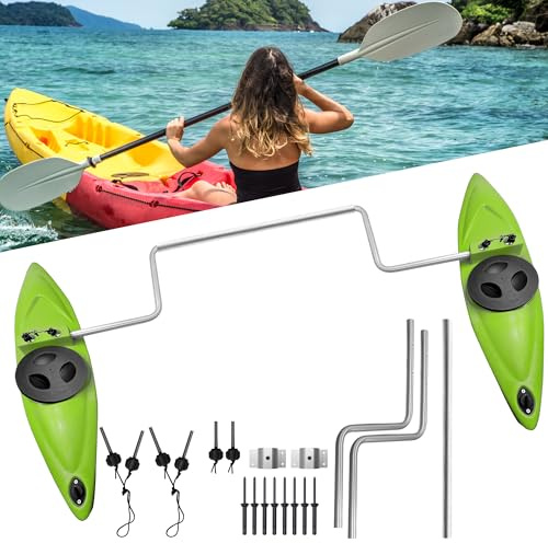 AIROW Stabilizzatori per Kayak, stabilizzatori per Canoe, Kit di Sistema per stabilizzatori e stabilizzatori per Kayak con Accessori per l'installazione e Asta per Bracci Sidekick