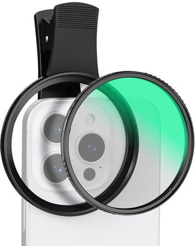 K&F CONCEPT Clip-on Filter 67mm CPL Filters Polarizing for Phone Clip Threaded Camera Lens Filter Compatible with iPhone 17/16/15/14/13/12 Series Samsung HONOR