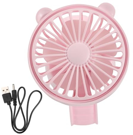 Cabilock piccolo ventilatore da polso fan della carrozzina Piatto booster ventilatore ricaricabile usb ventilatore usb ventola dell'orologio USB mini orologio da ventilatore plastica rosa