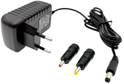 JZK - Adaptador de corriente (6 V, 1 A, 1000 mA, cargador de 6 V, adaptador de carga de 6 V, enchufe de repuesto, 5,5 mm x 2,1 mm, con enchufes 3,5 mm x 1,35 mm y 4,0 mm x 1,7 mm