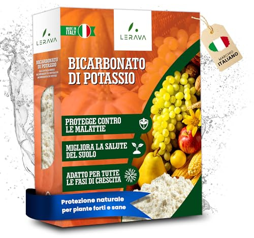 LERAVA Bicarbonato de Potasio (2x250 g) - Fungicida Natural contra el Oídio - Regulador de pH para Suelo y Plantas - Ideal para Frutas y Verduras - Solución Eficaz para Jardín
