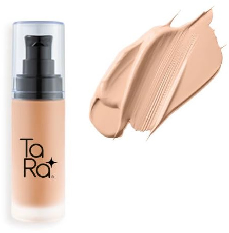 TaRa Foundation Full Coverage Flawless Oil Control Natural Matte Finish Liquid Formula Blendable Long Lasting Makeup Concealer Cream - 30ml (Warm Peach, Pack of 1)