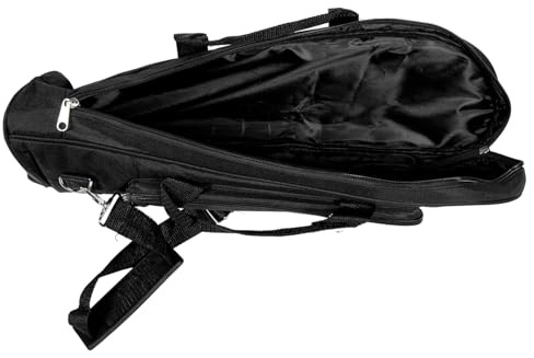 Abaodam Borsa per Tromba Portatile Nera Oxford e Cotone, Resistente Agli Urti Tracolla Regolabile, Custodia Multifunzione per Strumenti a Fiato Utilizzabile Ovunque
