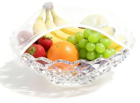 Reusable Food Covers for Outside, 3-Size(10-Pack) Elastic Hem Mesh Covers for Round & Square Containers, Keep Fruit Food Protected from Flies