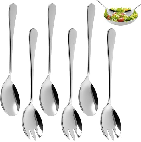6 Piezas Juego De Cubiertos para Ensalada, 20cm
