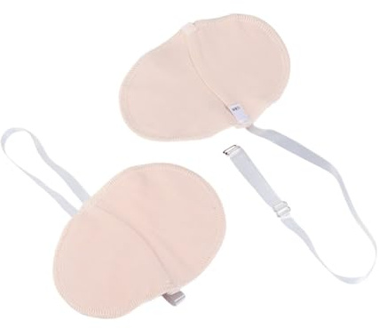 Cuscinetti Ascellari Antisudore in Cotone Beige, Riutilizzabili | Traspiranti e Assorbenti, 1 Paio, Facili da Inserire Nelle Maniche, per Uomo e Donna