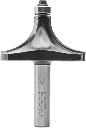 ENT 14388 Abrundfräser HW, Schaft (S) 12 mm, Durchmesser (D) 63,5 mm, NL 31,8 mm, R 25,4 mm, SL 45 mm, mit Kugellager