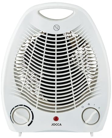 Jocca - Chauffage électrique à air chaud 2000W | Poêle de salle de bain | Fonction chauffage et ventilateur | 2 vitesses | Poignée pour un transport facile [Classe d'efficacité énergétique B]