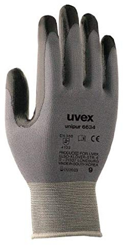 Uvex 60321 10 Unipur 6634 Safety Glove, Size: 10, Grey, Black