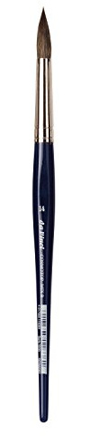 da Vinci Watercolor Series 5530 CosmoTop Mix B Paint Brush, Round Synthetic/Natural Mix, Size 14 (5530-14)