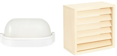 LAMPE OVALE POUR SAUNA + ABAT-JOUR GALLO