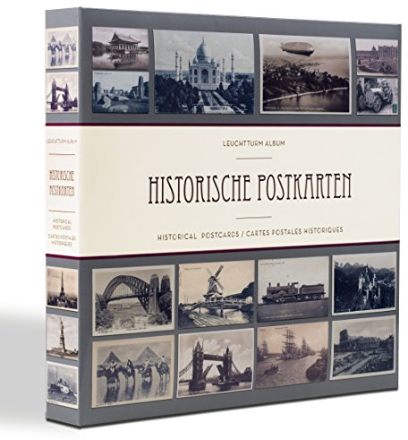 Leuchtturm 348003 Sammel-Album - Postkartenalbum für 600 historische Postkarten mit 50 eingebundenen Klarsichthüllen