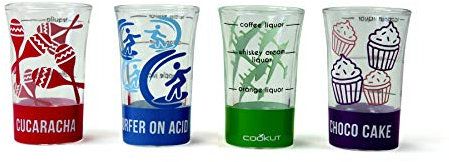 COOKUT CTEASHN Easy 4 Recettes de Cocktail sur Verre à shot