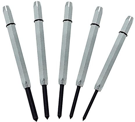 KS Tools 156.0620 Jeu de 5 pointeaux avec système R-Ball | Jeu de 5 pointeaux avec système R-Ball, Chrome Vanadium
