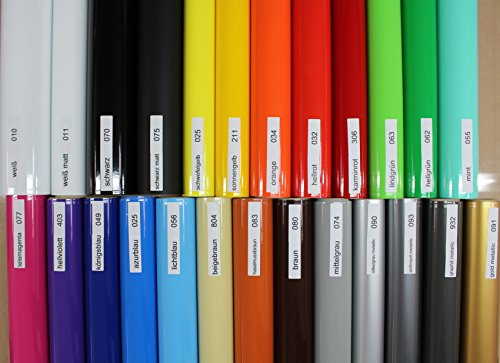 (2,48€/Meter) Aufkleber Streifen Stripes Dekor Zierleisten Zierstreifen Folie 30 Farben Farbwahl - Finest Folia KX005 (075 Schwarz Matt)
