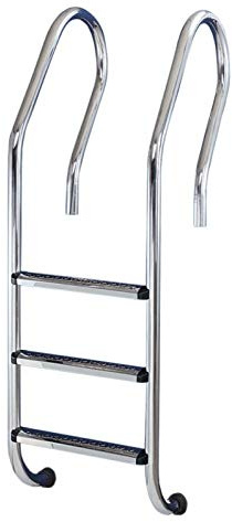 Escalera Piscina Muro Estrecho Mixto Acero INOX 304L. 4 Peldaños