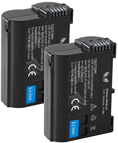 2X SK Akku kompatibel mit Nikon EN-EL15 < 2040mAh > EN-EL15c EN-EL15b EN-EL15a für Nikon < Z8 Z7 II Z6 II Z5 Zf > D610 D800 D850 D7200 D7500-1 V1