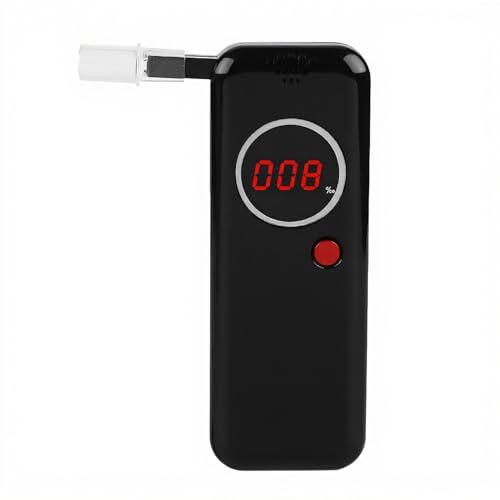 Alkoholtestare, mini bärbar alkohol Breathalyzer professionell alkohol- och andningsdetektor, snabb respons breathalysator med digital röd LCD-skärm