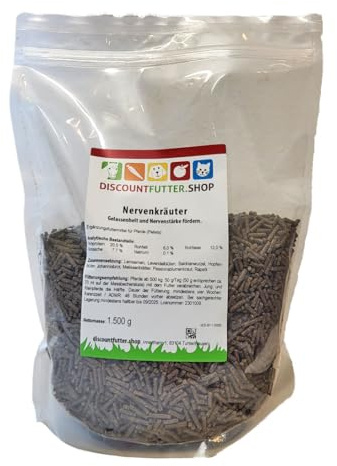 Nervenkräuter (100% Natur - 1, 5 kg) - die natürliche Antwort auf ängstliche und schreckhafte Pferde - Pellet