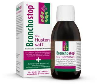 Bronchostop Sine Hustensaft | eine gute Wahl bei Husten | 200 ml | lindert den Hustenreiz und fördert das Abhusten | pflanzlich, ethanolfrei & vegan | geeignet ab 3 Jahren