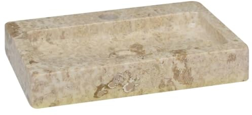 vidaXL Lavabo Lavamanos Inodoro Aseo Cuarto de Baño Cuenca Fregadero Hogar Casa Muebles Mobiliario Decoración Elegante Crema Mármol 38x24x6,5 cm
