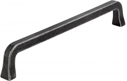 SIRO Möbelgriff Marktheidenfeld, Druckguss eisenfarbig getrommelt matt, 171 mm x 30 mm x 13 mm, LA 160 mm, 2525-171ZN78
