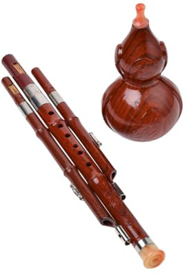 NOLITOY Chinesisches Blasinstrument Hulusi Elegante Kürbisflöte Ethnischer Stil Einfach zu Bedienen und Pflegeleicht für Liebhaber und Anfänger