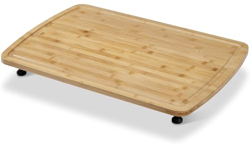 30 x 20 Noodle Board Stove Cover with Removable Legs, Countertop Bamboo Cutting Board, Wood Stove Top Covers for Electric Stove Gas Burners RV, Stovetop Cover