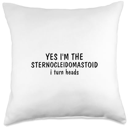 Yes I'm The Sternocleidomastoid, Funny Physical Therapy Pun Throw Pillow