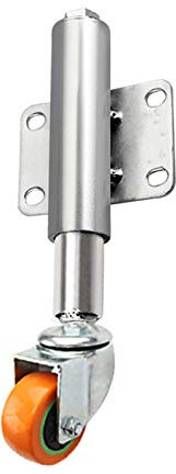 Lenkrollen Lenkrollen, Sploaded Gate Swiveler Zaun Hardware Heavy Duty Polyurethane Gate Wheel, 2 50mm Verschleiß-Silent Wheel, Höhenverstellbar 30/60mmng Tragkraft/Bremse/60mm(Universal,40Mm/1.14In)