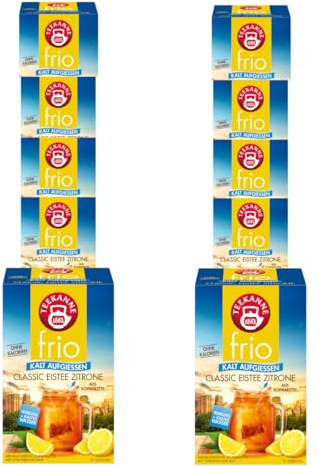 frio Eistee Zitrone 10 Packungen à 18 Beutel, 450g | je 3x 45g, Erfrischender Bio-Eistee, ohne Zucker & Kalorien, Ideal für Sommergetränke