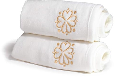 Oscar Charles Chiffons de nettoyage en coton bio, design double face pour une exfoliation douce, serviettes démaquillantes de qualité supérieure, chiffons de nettoyage réutilisables.