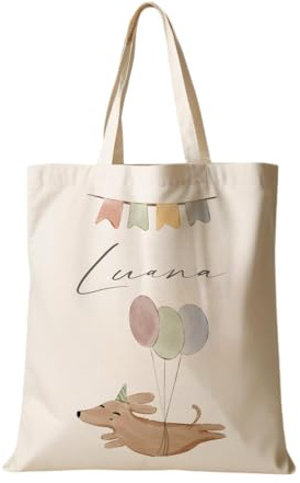 Manufaktur Liebevoll Stoffbeutel mit Namen Stofftasche Personalisiert Kinderbeutel Kindergarten Wechselwäsche