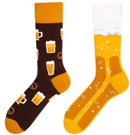 OUDQFCJ 1 Paar Biersocken,Biersocken Männer Bier Socken Bier,Gemusterte Socken mit Verschiedenen Motiven und Farben